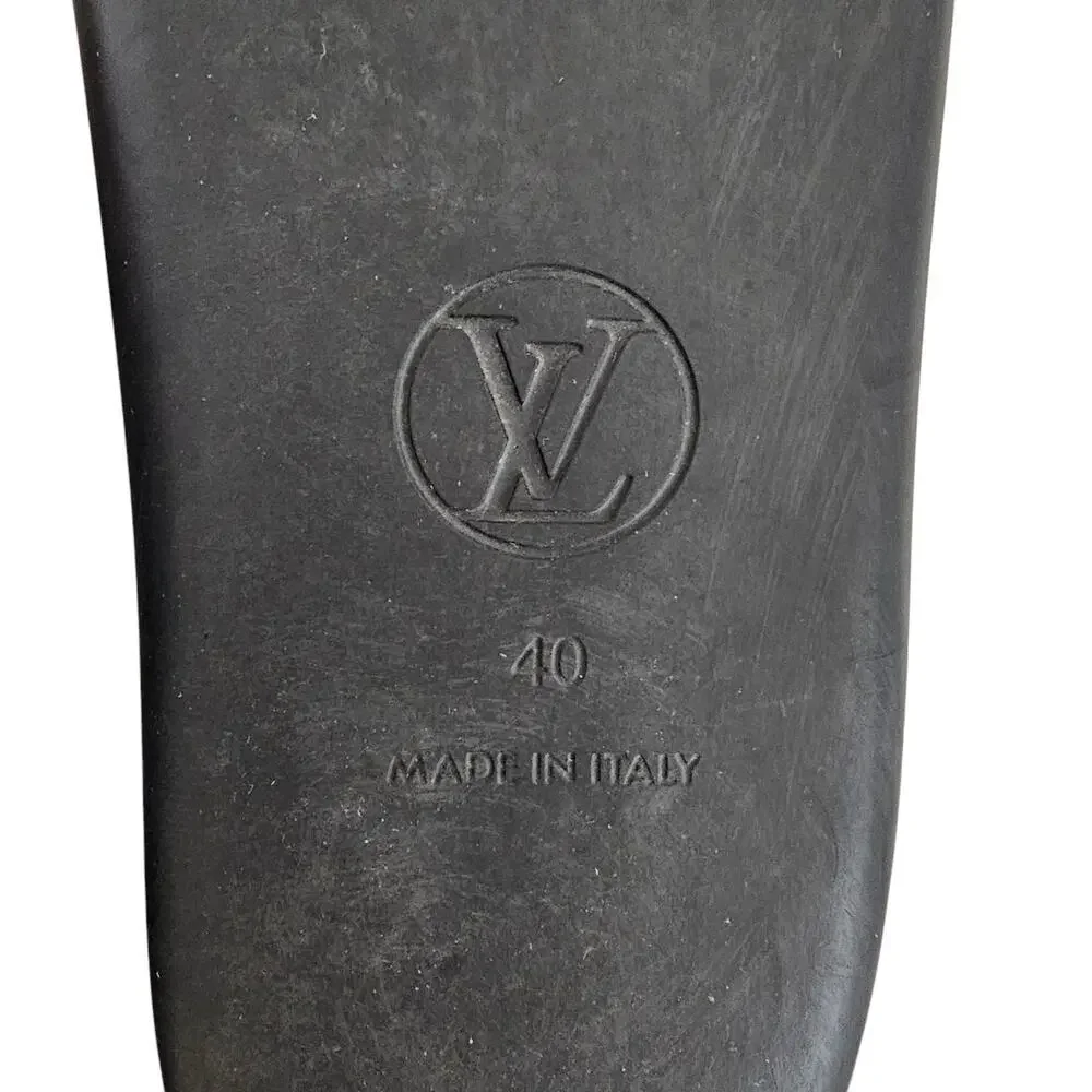 Louis Vuitton Sunbath Flat Slide Sandal Size 40 US 10 Brown LV Monogram Rubber - Picture 8 of 8